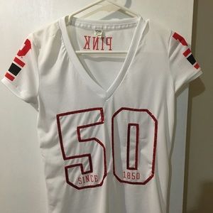 Pink university of utah football Jersey